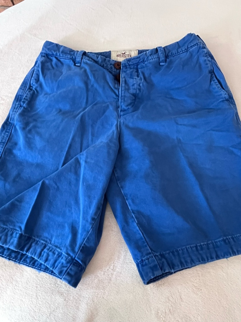 Hollister Men’s Bright Blue Flat Front Chino Shorts
